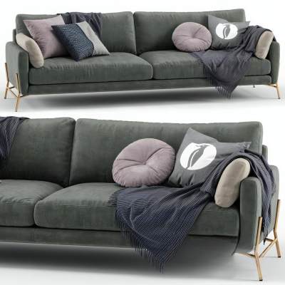 现代布艺多人沙发-55